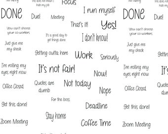 Digital Stickers Goodnotes; 35 Work Related Word Stickers