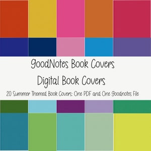 GoodNotes Notebook Hüllen; 20 Notizbuchhüllen; Sommerfarben; Digitale Journal Cover