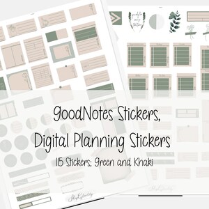 Digital Stickers; Goodnotes Stickers; 115 Pre Cropped PNGs; Functiontional Stickers; Sticky Notes; Planners, Journals and Digital Notebooks