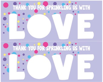 Sprinkling US - Love Baby Shower Favor - Lavender