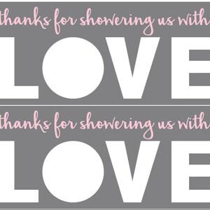 Showering Us with Love - GREY / BABY PINK