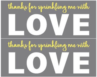 Sprinkled with Love Baby Shower Favor - GREY / YELLOW