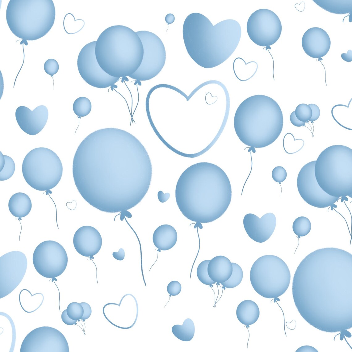 Blue Balloon Clip Art Baby Birthday Download Digital Boy - Etsy