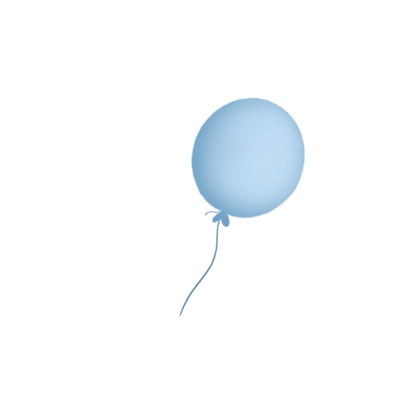 Blue Balloon Clip Art Baby Birthday Download Digital Boy - Etsy