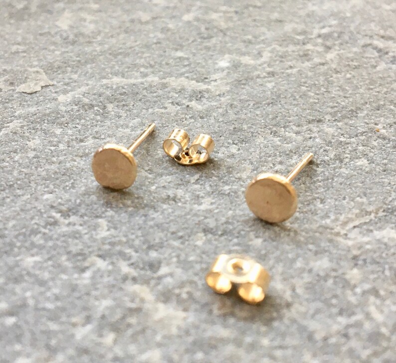 SOLID 9ct Gold Stud Earring Sleeper Pair Textured Rough Etsy