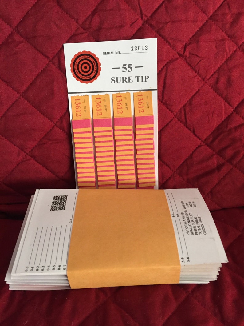 1 Dozen 55 Sure Tip Board Fund Raising Raffle Bingo Pull Tab Etsy