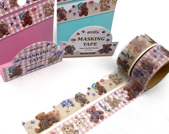 Teddy Bären Hasen Washi Tape/Masking Tape 20mm x 4 Meter