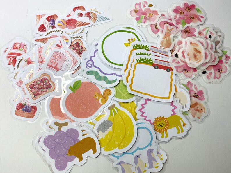 Bunnies Fruit Sweet Flowers, Stickers, Decals image 8