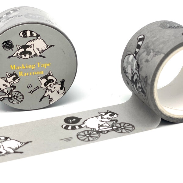 Waschbär Raccoon 28mm/7m Washi Tape / Masking ...