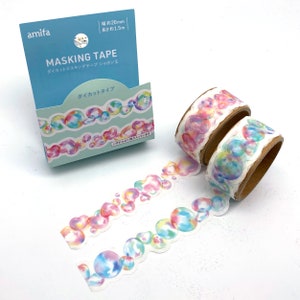 Seifenblasen Tape/Masking Tape Konturgeschnitten 15mm x 1,5M 2er set