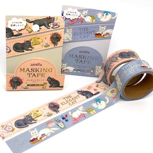 Elegant Cat / Masking Tape, Washi Tape 20mm x 3 M