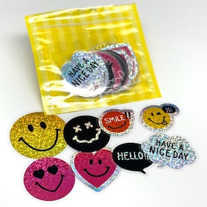 Smiley stickers, folie stickers,