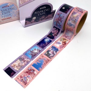 Kirschblüten mit Folienapplikation - Washi - /Masking tape