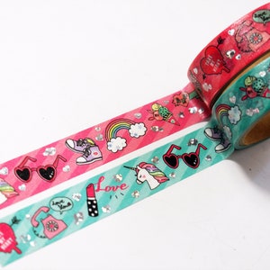 Jeunesse, Washi Tape/Masking Tape feuille 15 mm x 3 mètres