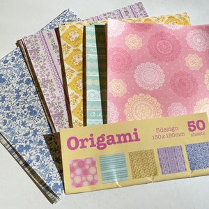 Origami paper different patterns Muster