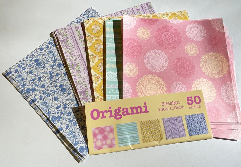 Origami paper different patterns Muster