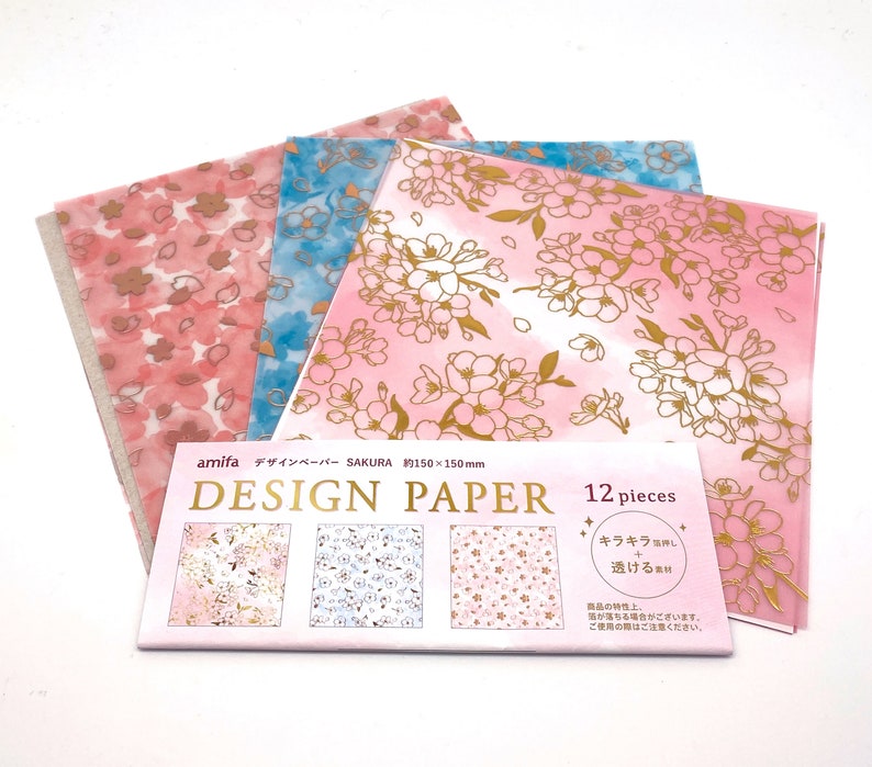 Origami paper different patterns Blumen