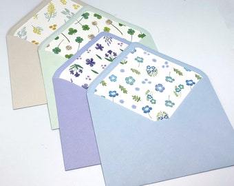 Envelopes flowers (lavender, clover, ......