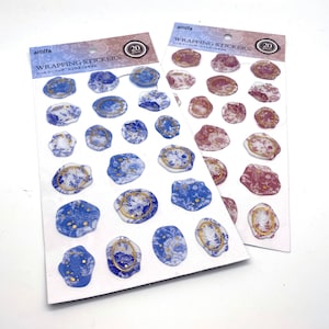 Pegatinas 3D de sello chinoiserie / pegatinas / 20 piezas cada una
