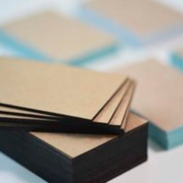 Businesscard kraft paper with colored edge