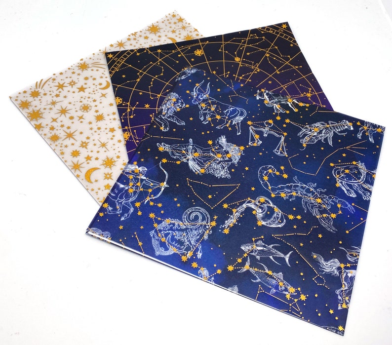 Sterne / Metallic Origami Papier Sterne und All