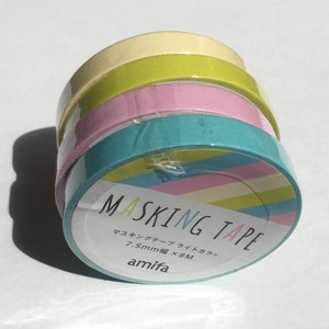Set pastel, 4 Washi Tapes/je7,5 mm x 8 m / Mas...