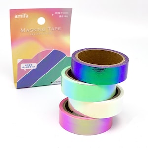 Washi Tape laser gloss coated 15 mm x 4 m each
