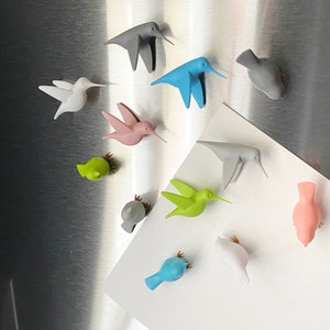 Fridge magnets birds (recycled plastic)