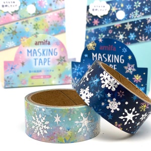 Schneeflocken mit Silber, Washi Tape/Masking Tape 20mm x 3m