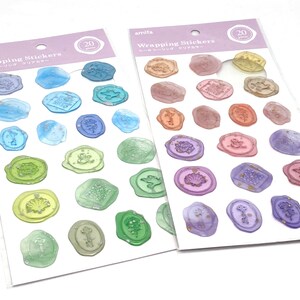 Pegatinas de sellos 3D / pegatinas / 20 piezas cada una