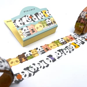 Fita Panda Washi/Fita adesiva com contorno