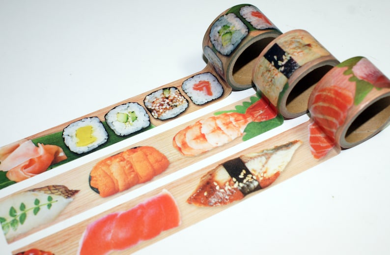 Sushi Sashimi Masking Tape Washi Tape Etsy