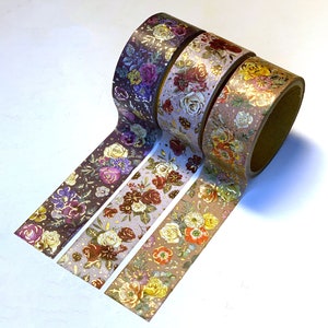 Rosen mit Silber / Gold, Washi Tape/Masking Tape 20mm x 2,5m