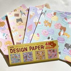 Origami paper different patterns Katze