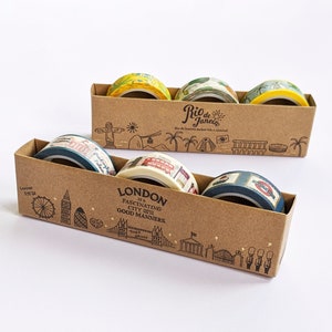 Set London / Rio City, Washi Tape/Masking Tape 15mm