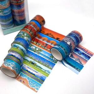 12er Jahreszeiten mit Folienapplikation Washi Tape