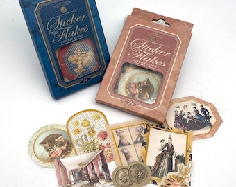 ヴィンテージ風和紙ステッカー ヴィンテージ - 和紙ステッカー、ステッカー、 - Etsy 日本