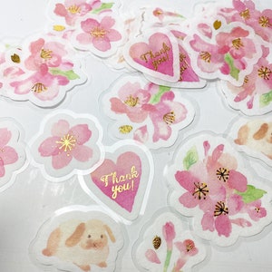 Bunnies Fruit Sweet Flowers, Stickers, Decals image 1