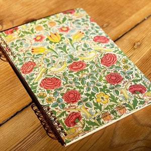 Notebook, notebook, ring binder lined William Morris A5 Hell