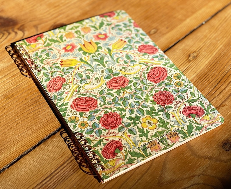 Notebook, notebook, ring binder lined William Morris A5 Hell