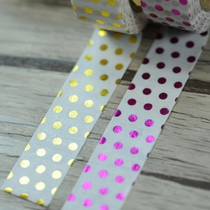 Golden Dots Washi Tape 15mm x 10m image 3