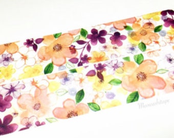 Aqua Fleurs en reve, Washi Tape / Masking Tape,...