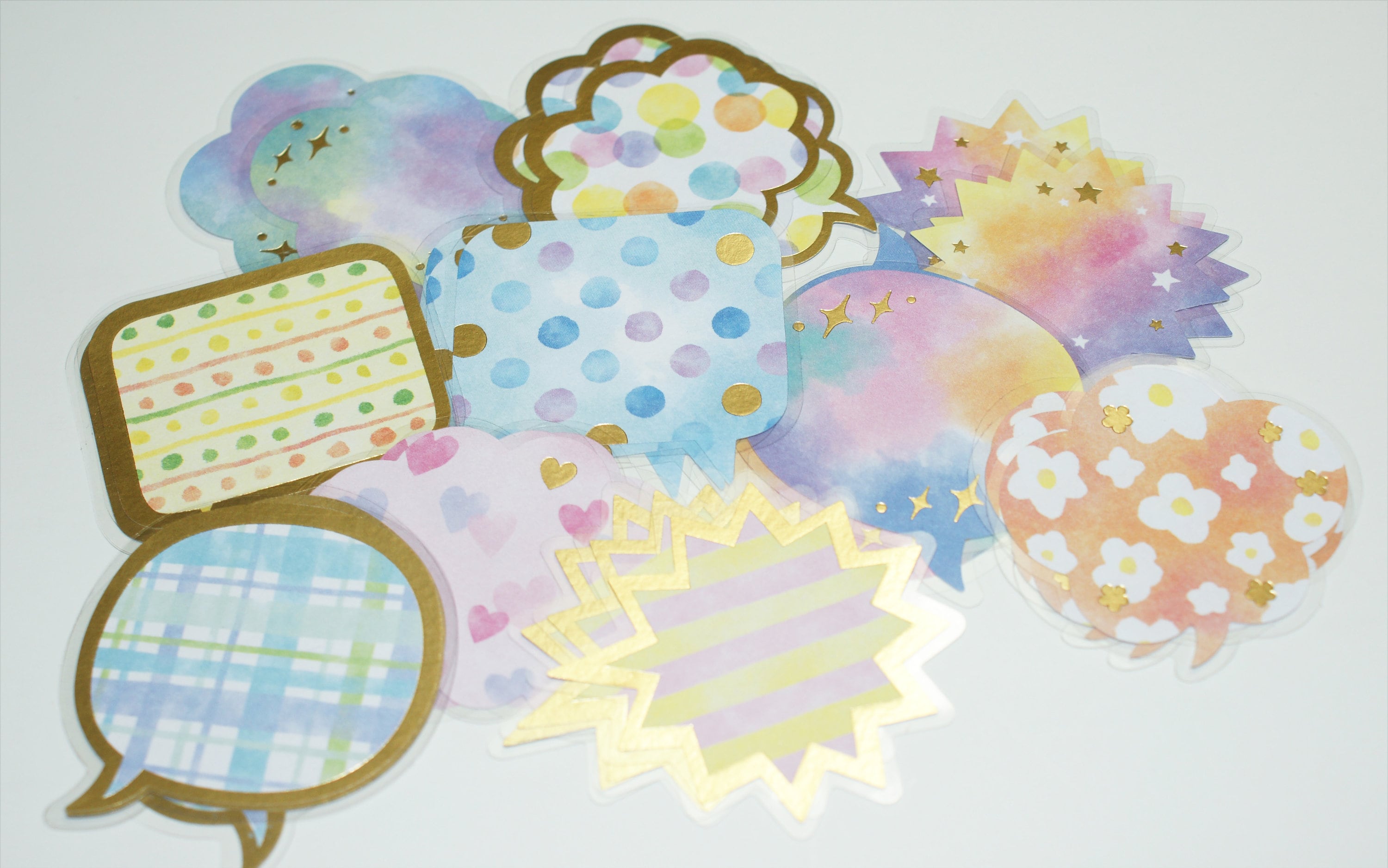 Speech Bubbles Stickers Stickers Foil Application Etsy UK