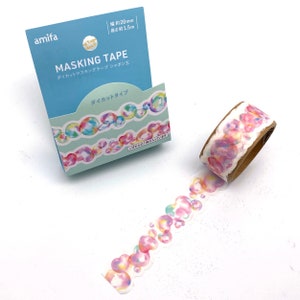 Seifenblasen Tape/Masking Tape Konturgeschnitten 15mm x 1,5M Rosa