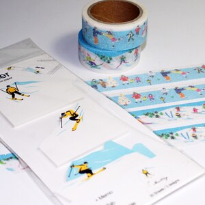 Winter Sport Masking / Washi Tape Haftnotiz Memo