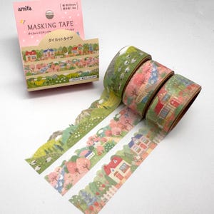 In the countryside - Washi tape contour cut