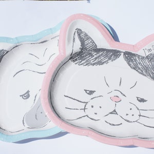 assiette en carton chat chien