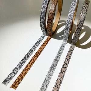 Animal Print / Set 2 x 5 mm x 5 m Cinta adhesiva, Washi Tape