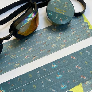 Schwimmen , Washi Tape/Masking Tape 7M x 15mm