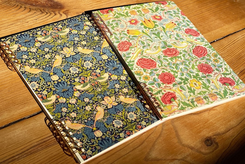 Notebook, notebook, ring binder lined William Morris A5 image 2